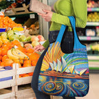 Sydney Opera House Grocery Bag Aboriginal Dot Painting
