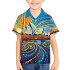 Sydney Opera House Hawaiian Shirt Aboriginal Dot Painting