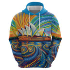 Sydney Opera House Hoodie Aboriginal Dot Painting