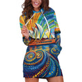 Sydney Opera House Hoodie Dress Aboriginal Dot Painting