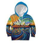 Sydney Opera House Kid Hoodie Aboriginal Dot Painting