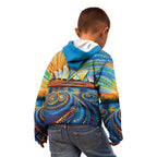 Sydney Opera House Kid Hoodie Aboriginal Dot Painting
