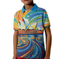 Sydney Opera House Kid Polo Shirt Aboriginal Dot Painting
