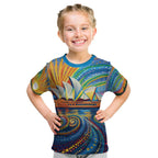 Sydney Opera House Kid T Shirt Aboriginal Dot Painting