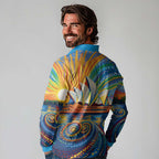 Sydney Opera House Long Sleeve Polo Shirt Aboriginal Dot Painting
