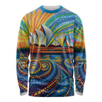 Sydney Opera House Long Sleeve Shirt Aboriginal Dot Painting