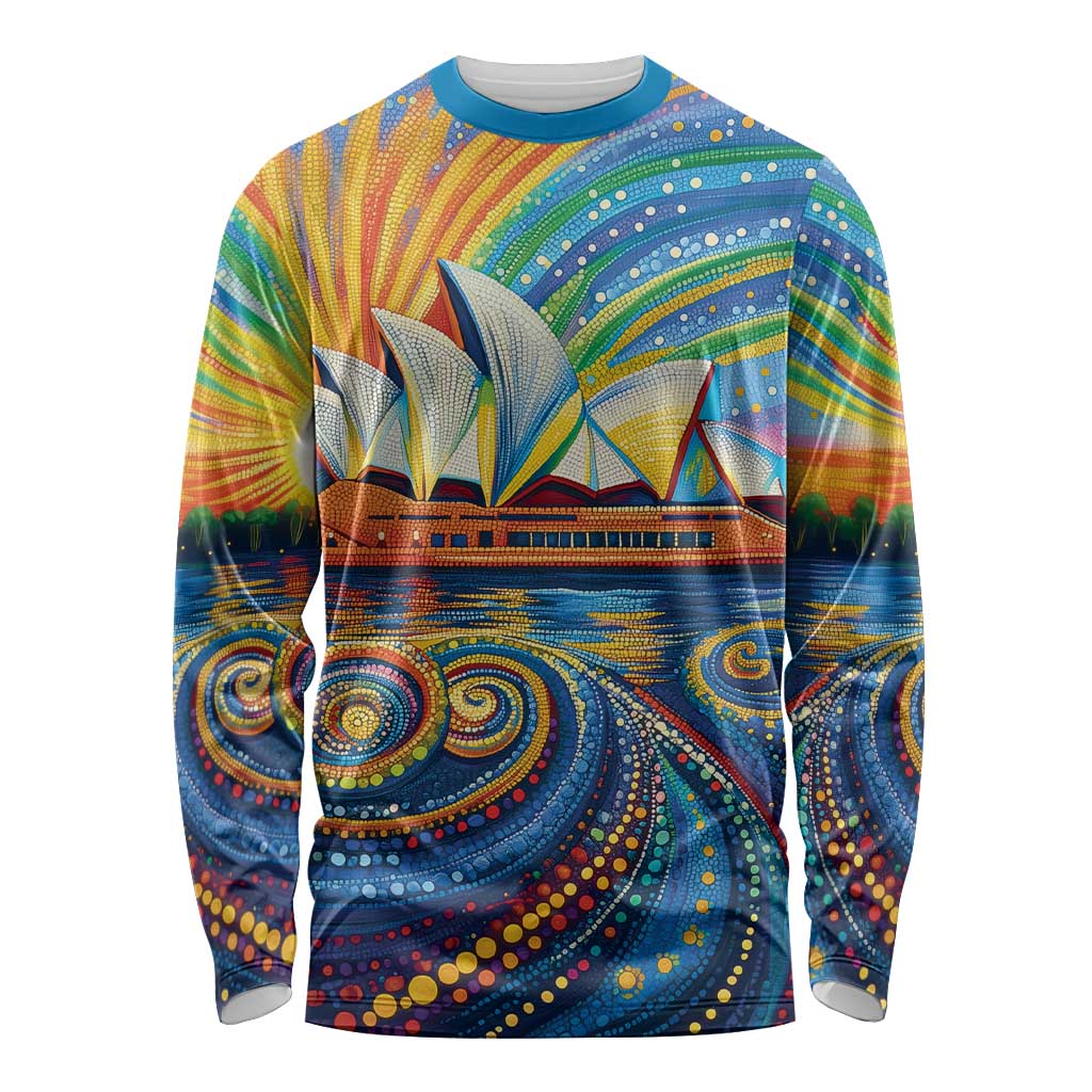 Sydney Opera House Long Sleeve Shirt Aboriginal Dot Painting