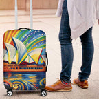 Sydney Opera House Luggage Cover Aboriginal Dot Painting