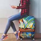 Sydney Opera House Luggage Cover Aboriginal Dot Painting