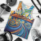 Sydney Opera House Men Tank Top Aboriginal Dot Painting