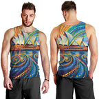 Sydney Opera House Men Tank Top Aboriginal Dot Painting