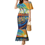 Sydney Opera House Mermaid Dress Aboriginal Dot Painting