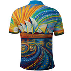 Sydney Opera House Polo Shirt Aboriginal Dot Painting