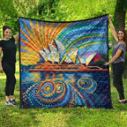 Sydney Opera House Quilt Aboriginal Dot Painting