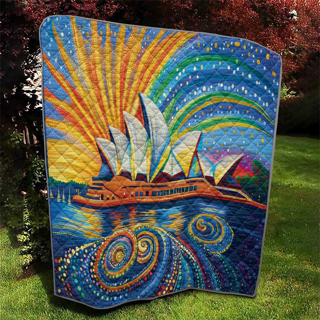Sydney Opera House Quilt Aboriginal Dot Painting