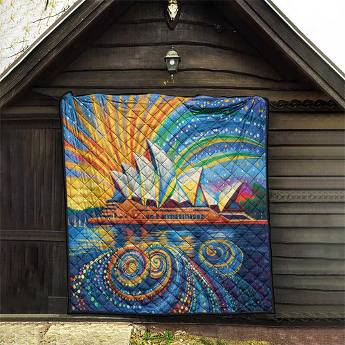 Sydney Opera House Quilt Aboriginal Dot Painting