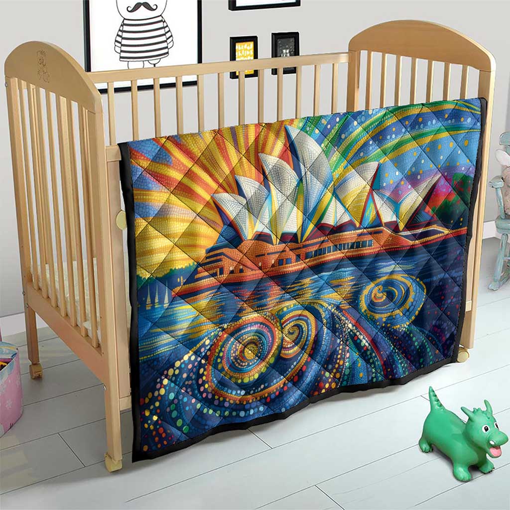 Sydney Opera House Quilt Aboriginal Dot Painting