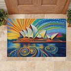 Sydney Opera House Rubber Doormat Aboriginal Dot Painting