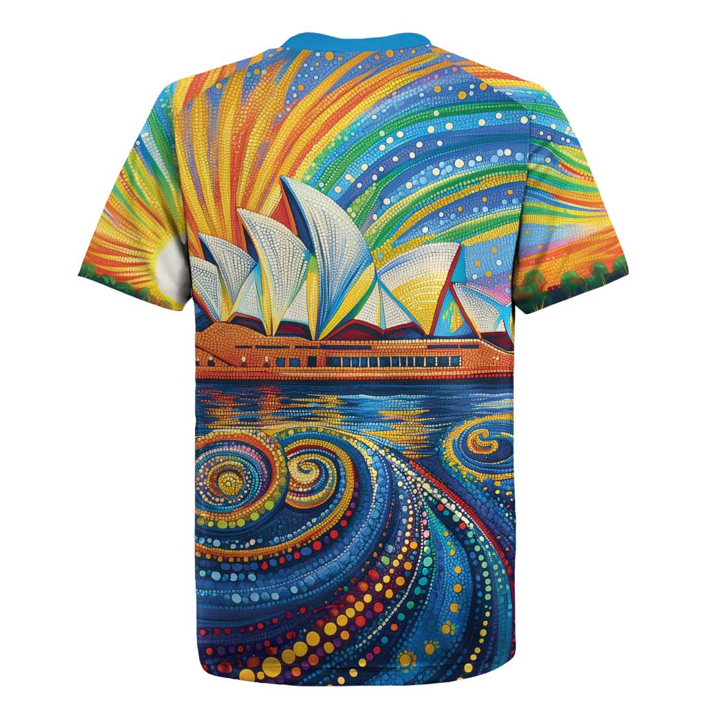 Sydney Opera House Rugby Jersey Aboriginal Dot Painting