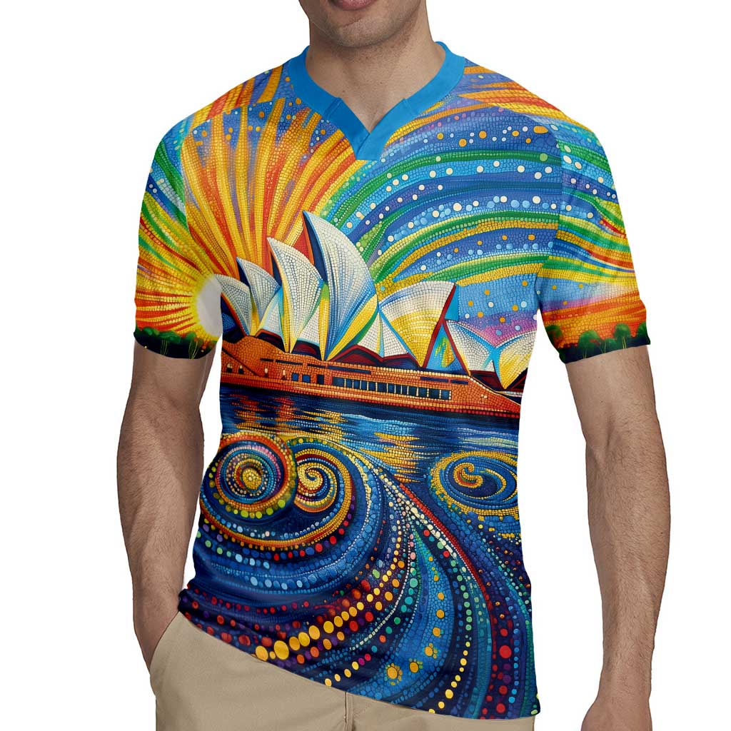 Sydney Opera House Rugby Jersey Aboriginal Dot Painting