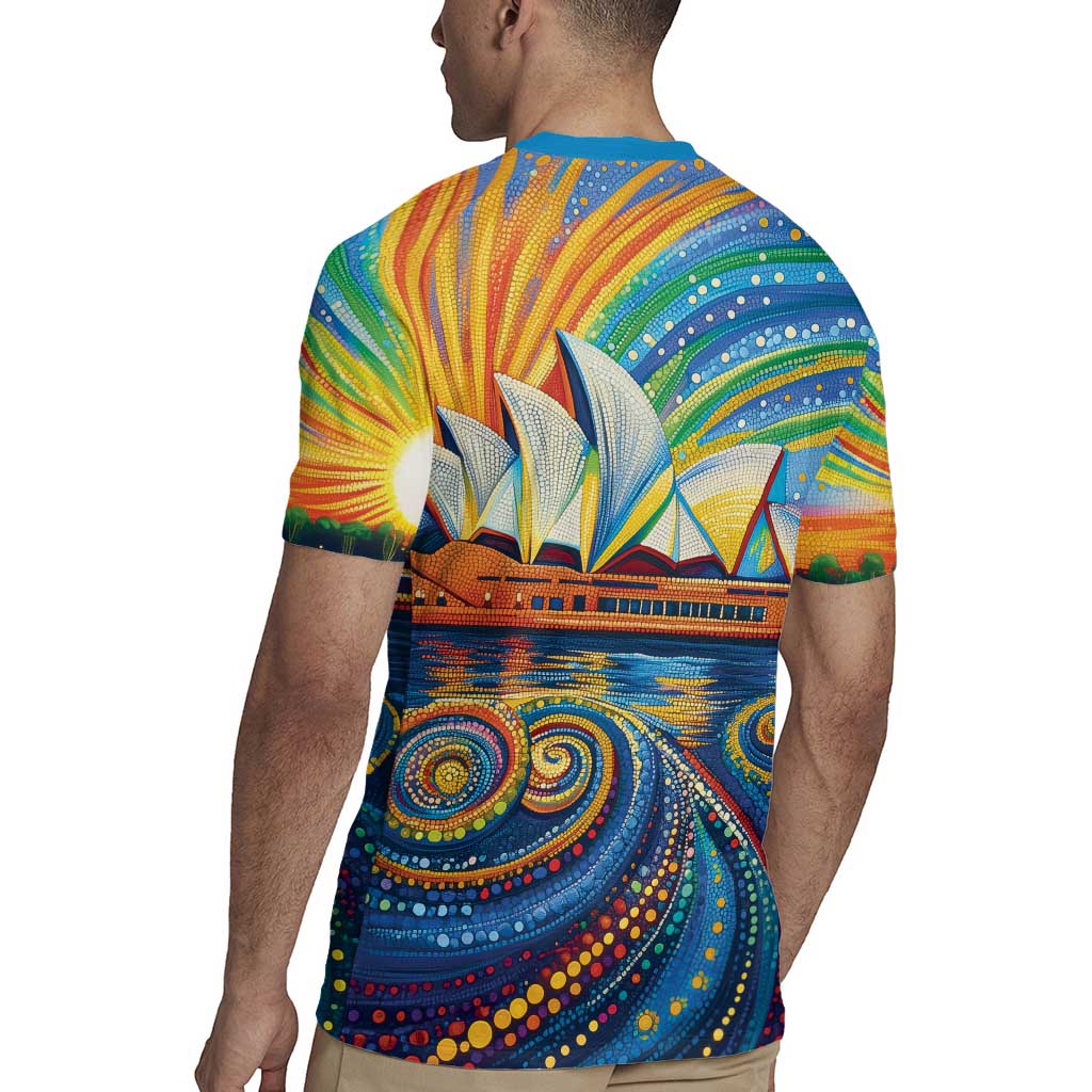 Sydney Opera House Rugby Jersey Aboriginal Dot Painting