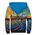 Sydney Opera House Sherpa Hoodie Aboriginal Dot Painting
