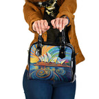 Sydney Opera House Shoulder Handbag Aboriginal Dot Painting