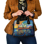 Sydney Opera House Shoulder Handbag Aboriginal Dot Painting