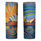 Sydney Opera House Skinny Tumbler Aboriginal Dot Painting