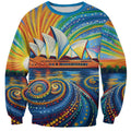 Sydney Opera House Sweatshirt Aboriginal Dot Painting