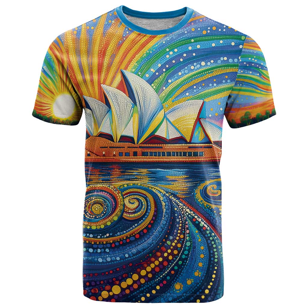 Sydney Opera House T Shirt Aboriginal Dot Painting
