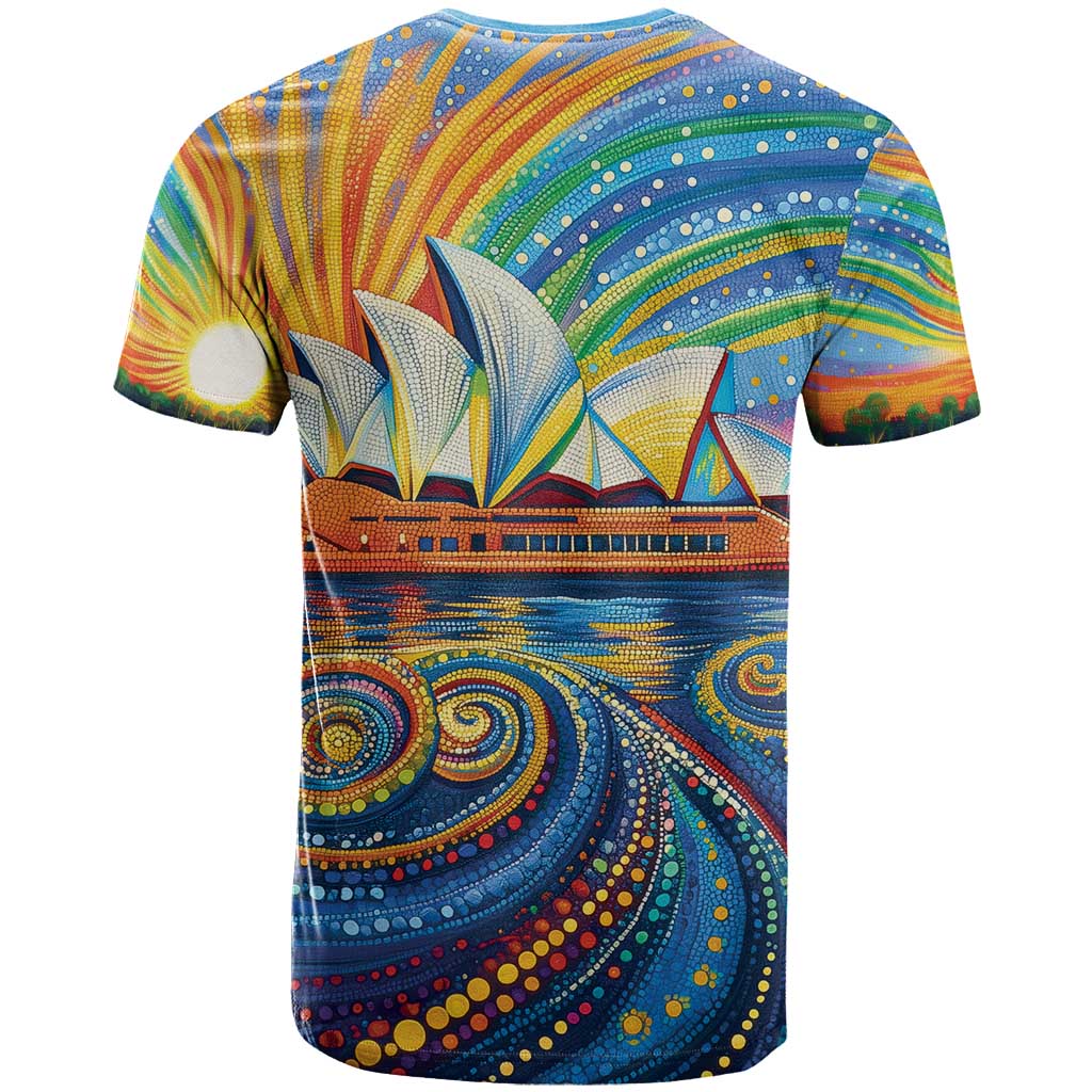 Sydney Opera House T Shirt Aboriginal Dot Painting