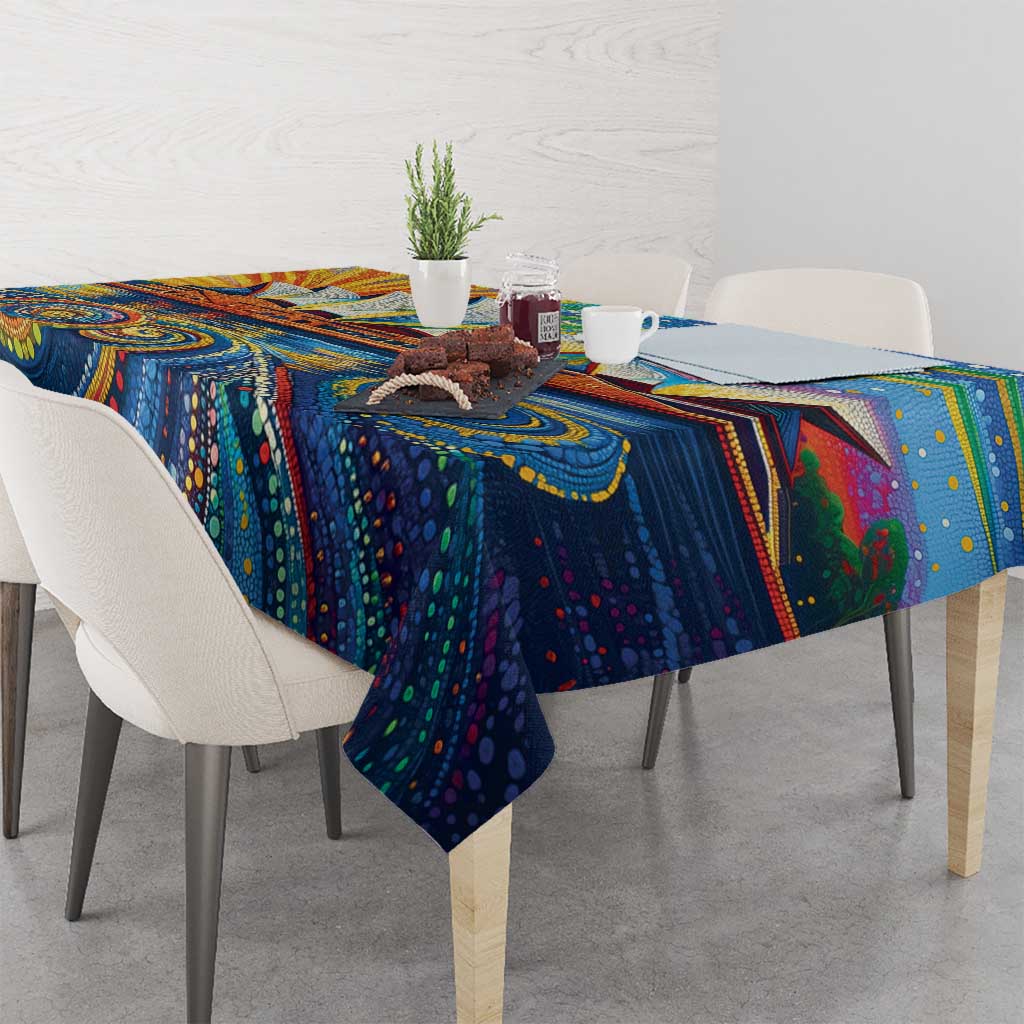 Sydney Opera House Tablecloth Aboriginal Dot Painting