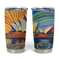 Sydney Opera House Tumbler Cup Aboriginal Dot Painting