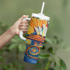 Sydney Opera House Tumbler With Handle Aboriginal Dot Painting