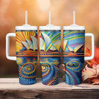 Sydney Opera House Tumbler With Handle Aboriginal Dot Painting