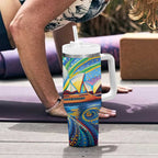 Sydney Opera House Tumbler With Handle Aboriginal Dot Painting
