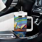 Sydney Opera House Tumbler With Handle Aboriginal Dot Painting