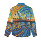 Sydney Opera House Women Casual Shirt Aboriginal Dot Painting