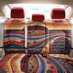 Uluru Ayers Rock Sunset Back Car Seat Cover Aboriginal Dot Painting