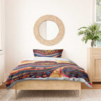 Uluru Ayers Rock Sunset Bedding Set Aboriginal Dot Painting