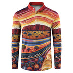 Uluru Ayers Rock Sunset Button Sweatshirt Aboriginal Dot Painting
