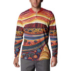 Uluru Ayers Rock Sunset Button Sweatshirt Aboriginal Dot Painting
