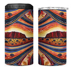 Uluru Ayers Rock Sunset 4 in 1 Can Cooler Tumbler Aboriginal Dot Painting
