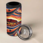 Uluru Ayers Rock Sunset 4 in 1 Can Cooler Tumbler Aboriginal Dot Painting