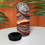 Uluru Ayers Rock Sunset 4 in 1 Can Cooler Tumbler Aboriginal Dot Painting