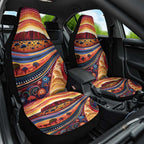 Uluru Ayers Rock Sunset Car Seat Cover Aboriginal Dot Painting