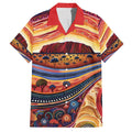 Uluru Ayers Rock Sunset Hawaiian Shirt Aboriginal Dot Painting