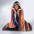 Uluru Ayers Rock Sunset Hooded Blanket Aboriginal Dot Painting