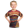 Uluru Ayers Rock Sunset Kid T Shirt Aboriginal Dot Painting